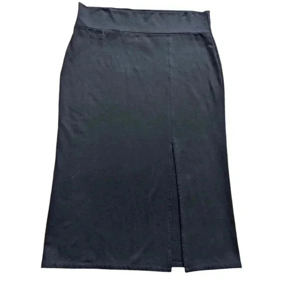Melow Pencil Skirt Navy Blue Pull On Stretch Side Slit Women's size Extra Large - Picture 5 of 11